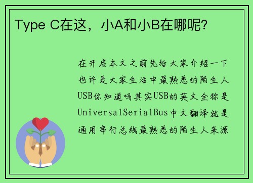 Type C在这，小A和小B在哪呢？